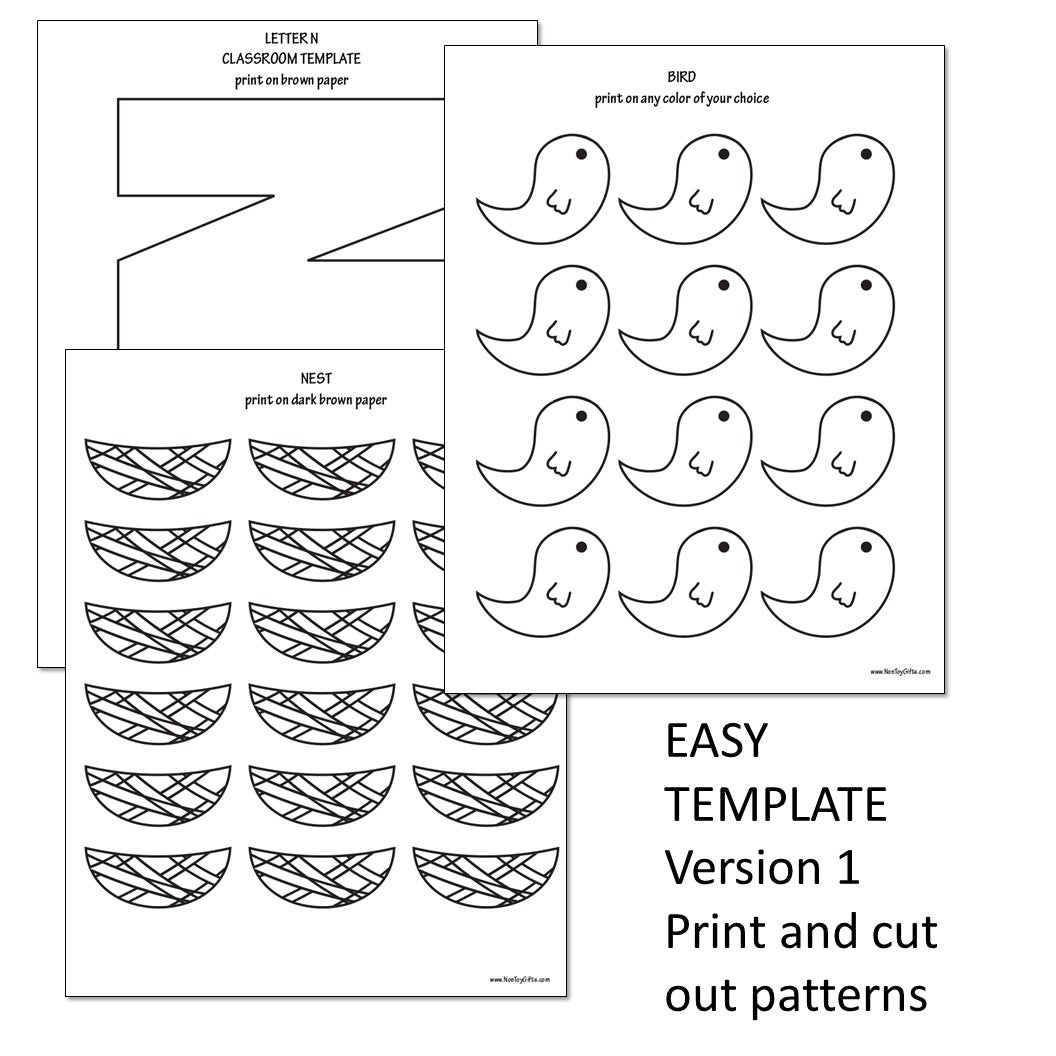 Letter N Craft - N is for Nest- Uppercase Letter N