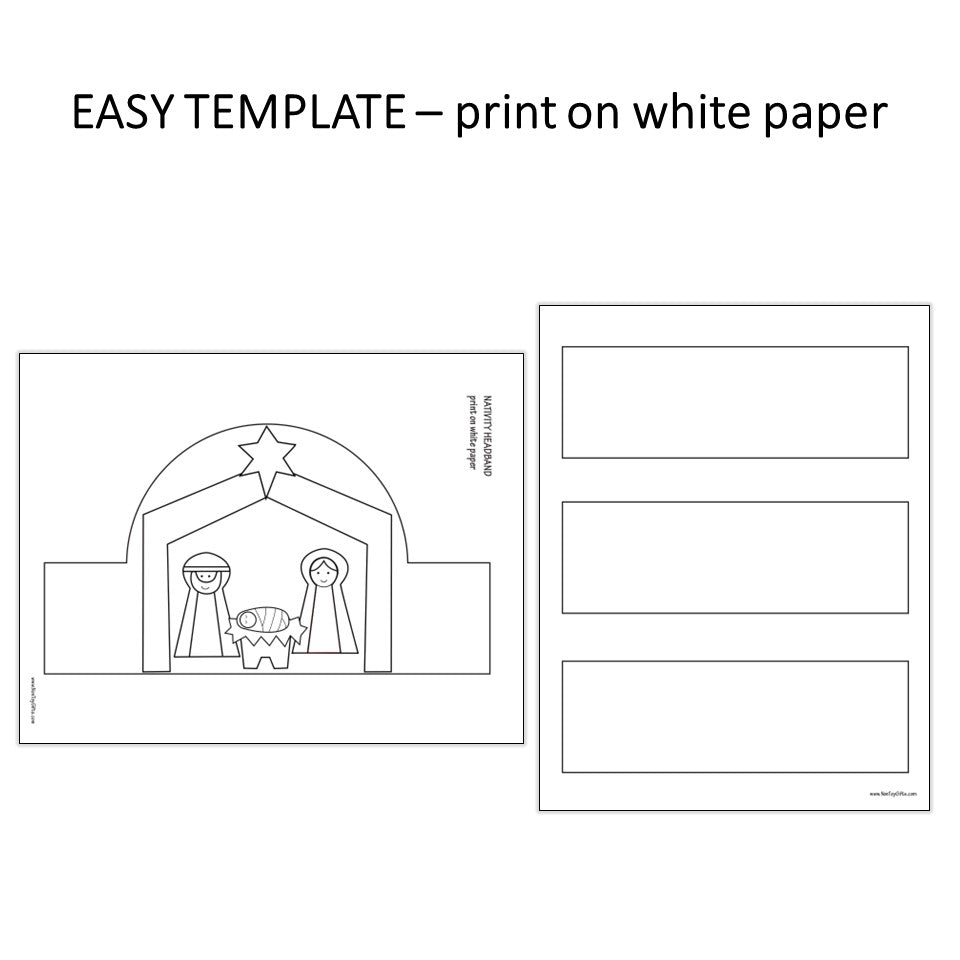 Nativity Coloring Paper Hat