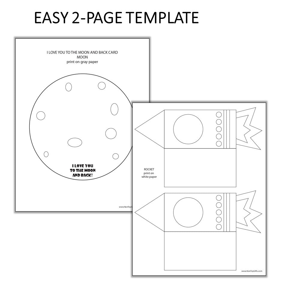 I Love You to the Moon and Back - Card for Mom or Dad