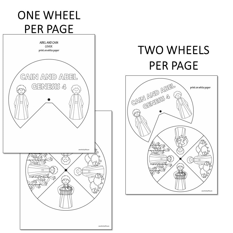 Cain and Abel Spinner Craft Printable | Bible Story Activity for Kids