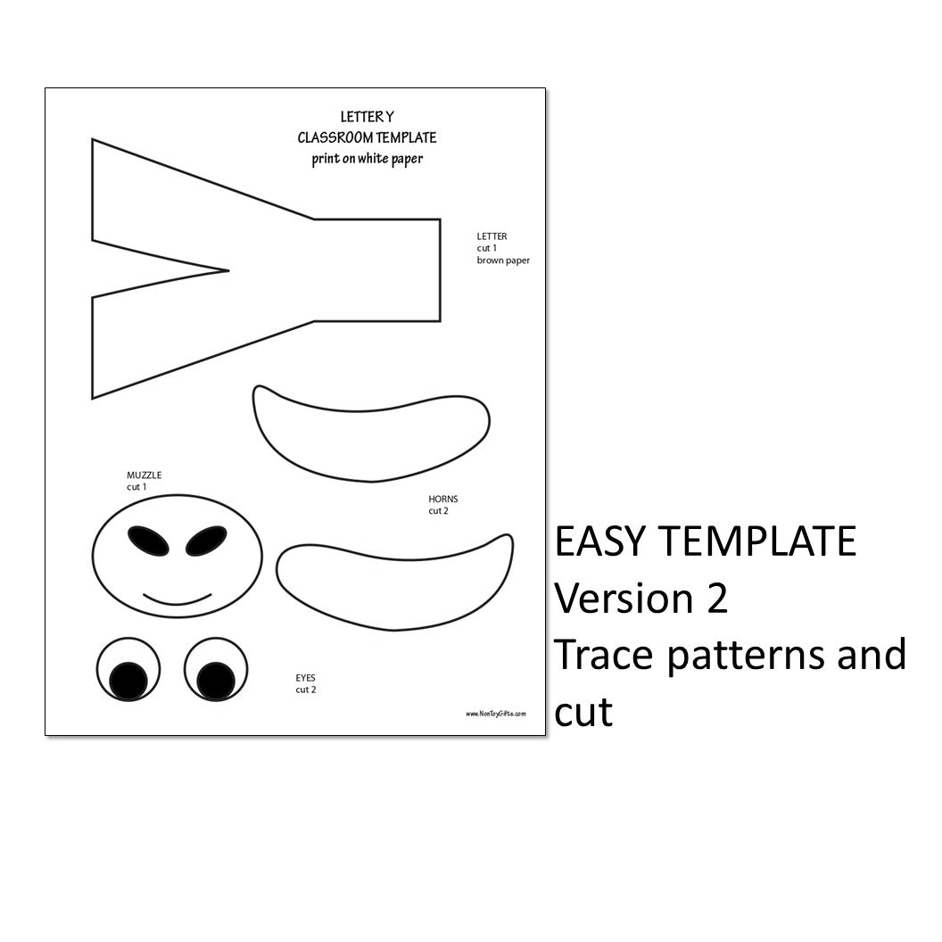 Letter Y Craft - Y is for Yak- Uppercase Letter Y