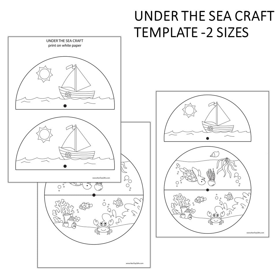 Under The Sea Coloring Spinner Craft