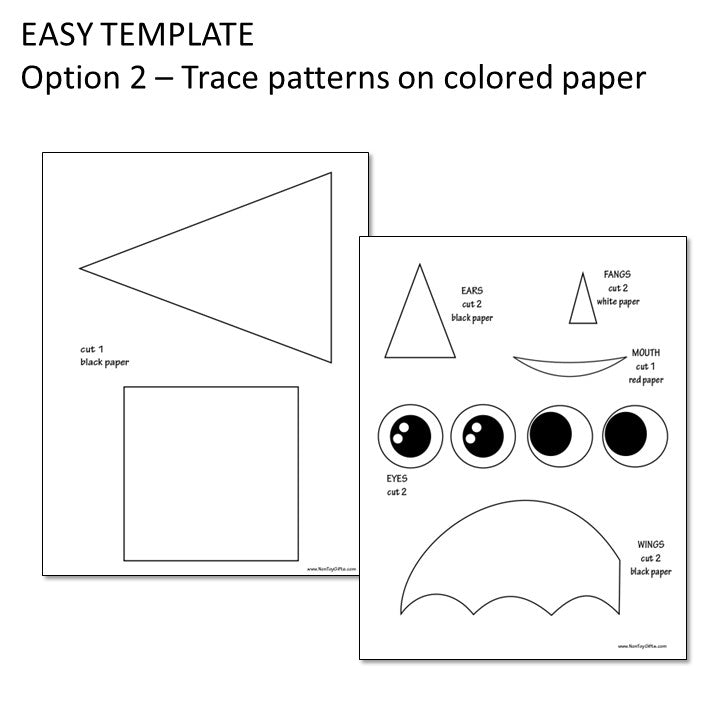 Shape Halloween Bat Craft