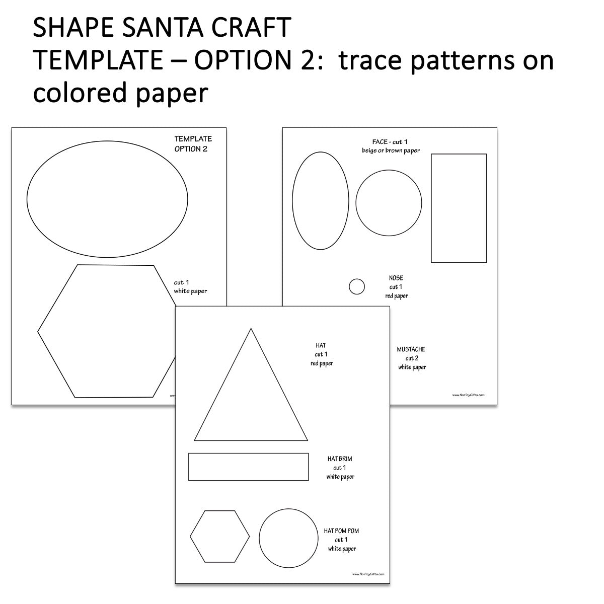 Santa Shape Craft - 7 Shapes