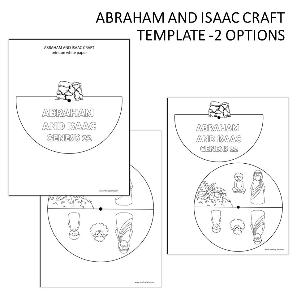 Abraham and Isaac Bible Story - Sunday School Craft - Coloring Activity