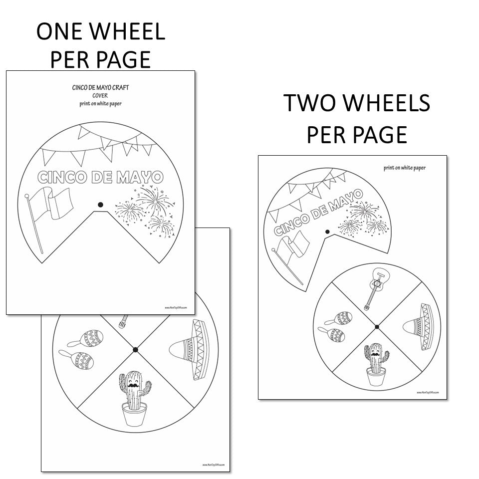 Cinco de Mayo Spinner Coloring Craft