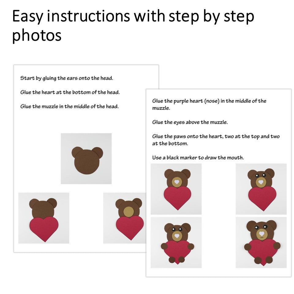 Valentine Bear With Heart Craft