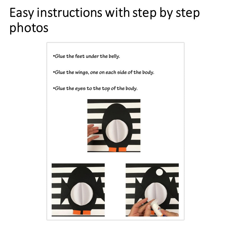 3D Shape Penguin Craft