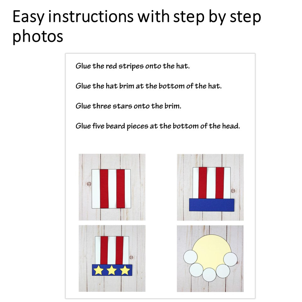 Shape Uncle Sam Craft - 4th of July Craft