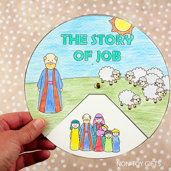 The story og Job bible craft and activity for kids to make at Sunday School