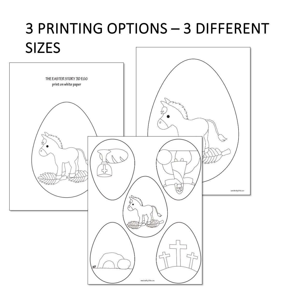 The Easter Story preschool craft printable