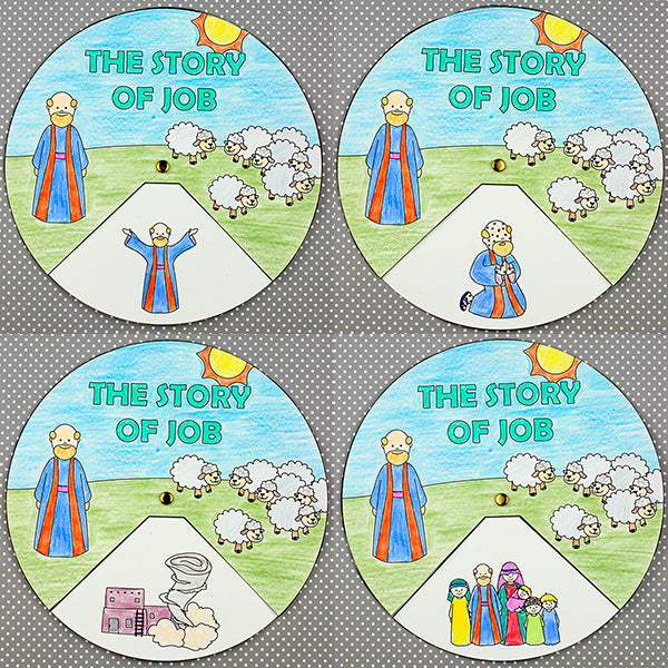The story of Job craft printable for preschool