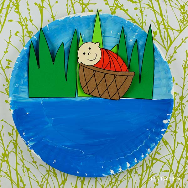 Baby Moses Craft - Bible Story Craft - Paper Plate Interactive Craft