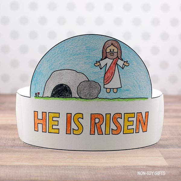He Is Risen headband printable template for kids
