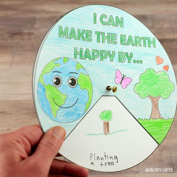Happy Earth Craft - I Can Make the Earth Happy by...Spinner