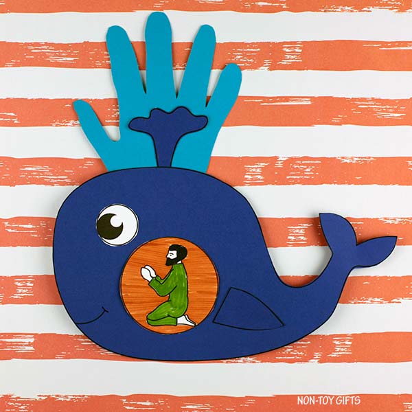 Jonah and the Whale Handprint Craft - Bible Lesson Craft