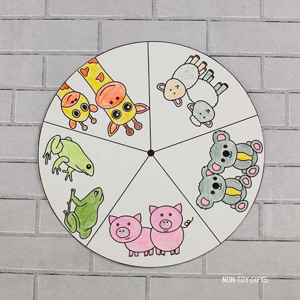 Noah's Ark Animals Spinner Craft - Bible Lesson - Bible Story Coloring Craft