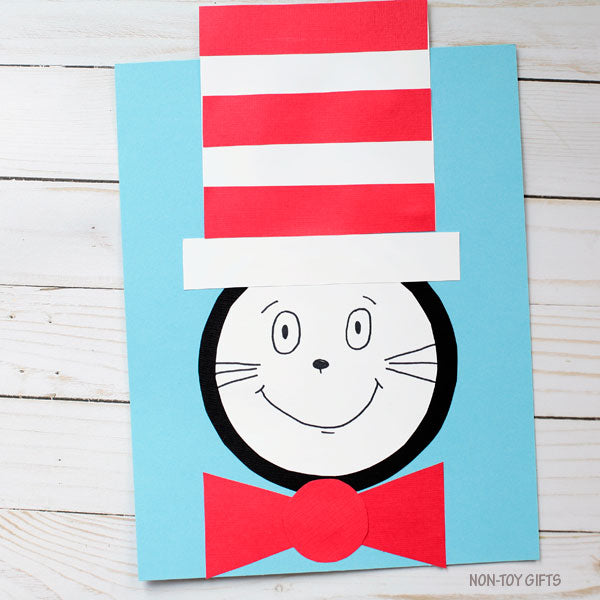 Cat in the Hat Craft for Kids Dr Seuss Shape Craft Template Non
