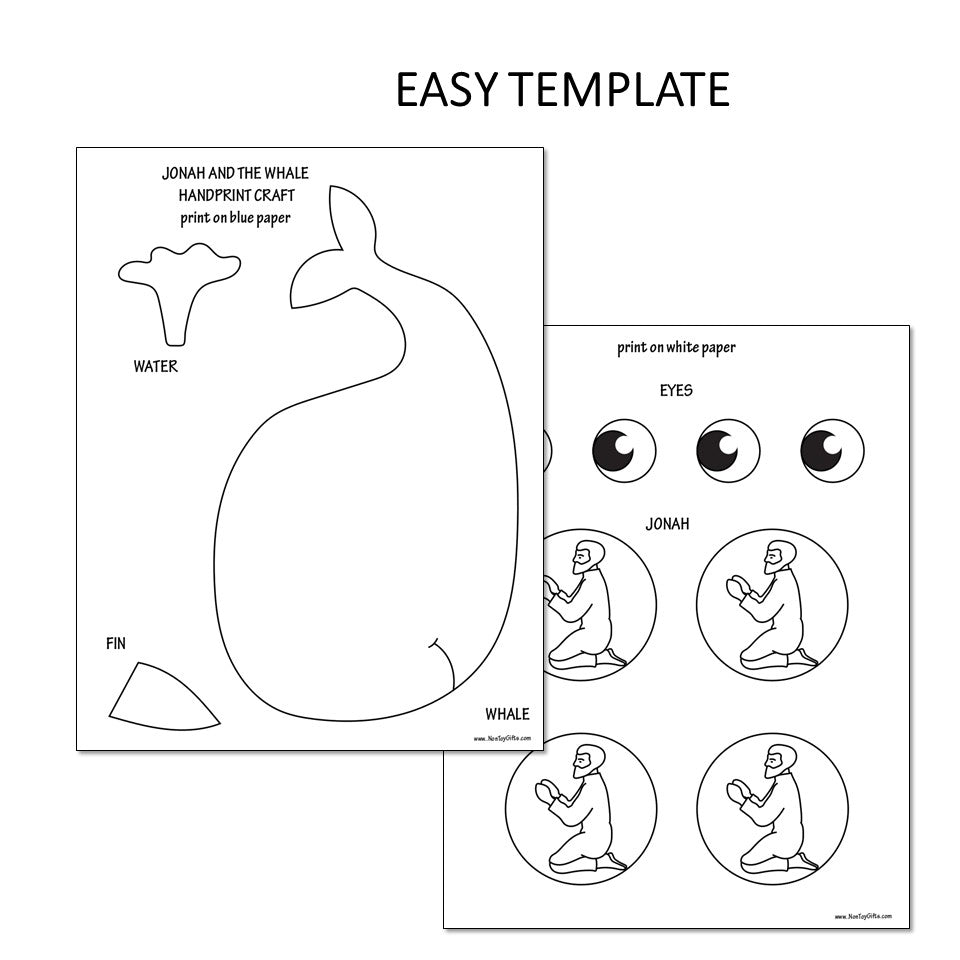 Jonah and the Whale Handprint Craft - Bible Lesson Craft