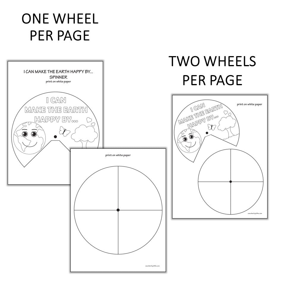 Happy Earth Craft - I Can Make the Earth Happy by...Spinner
