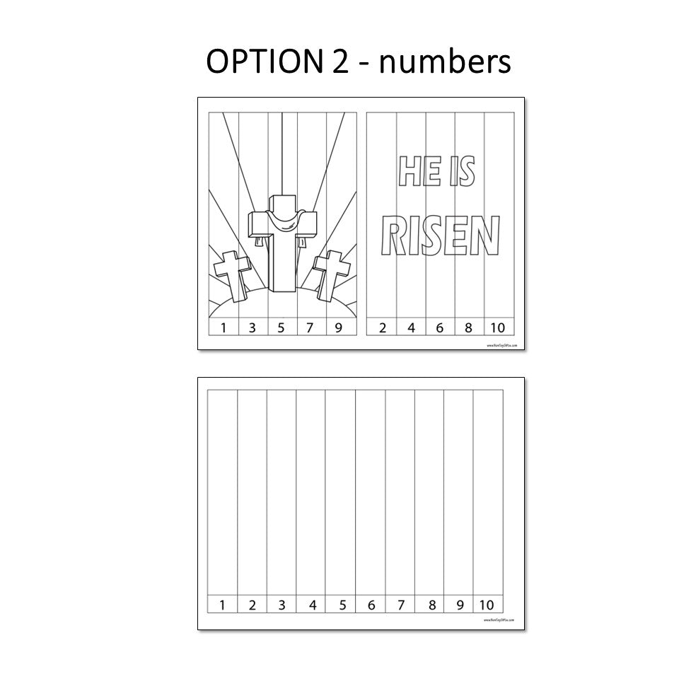 He Is Risen Agamograph - Easter Sunday School - Coloring Craft - Art Activity