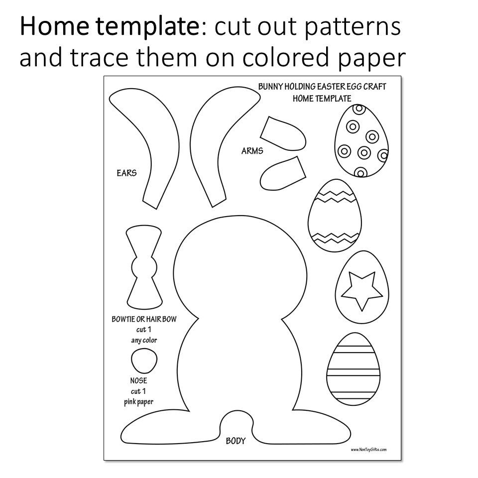 Bunny Holding Easter Egg Craft