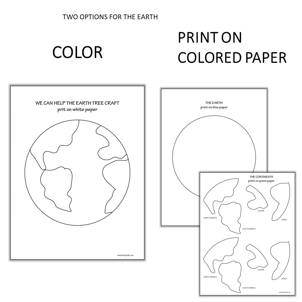 Earth Day Craft - We Can Help the Earth Tree Craft for Kids