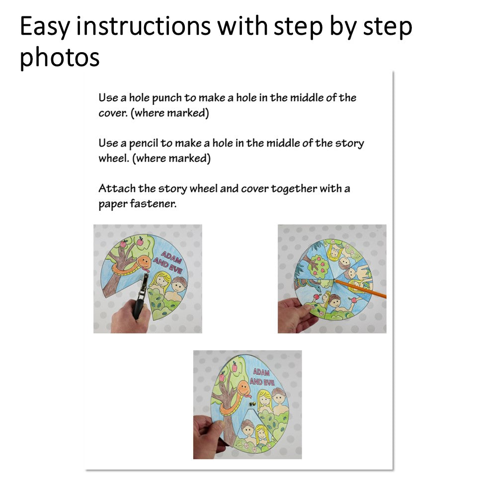 Adam and Eve Spinner Craft Printable – Bible Story Activity for Kids