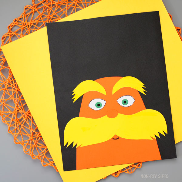 The Lorax Craft for Kids - Dr. Seuss Craft Template – Non-Toy Gifts