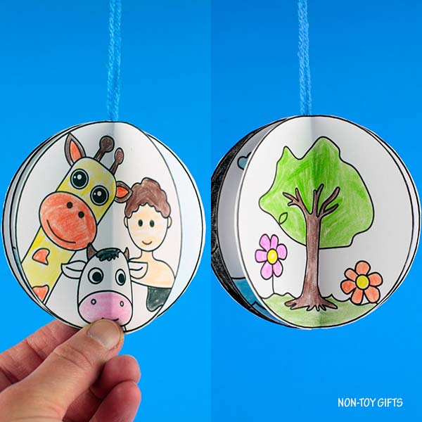 7 Days of Creation 3D Craft - The Creation Story Bible Craft - Coloring Activity
