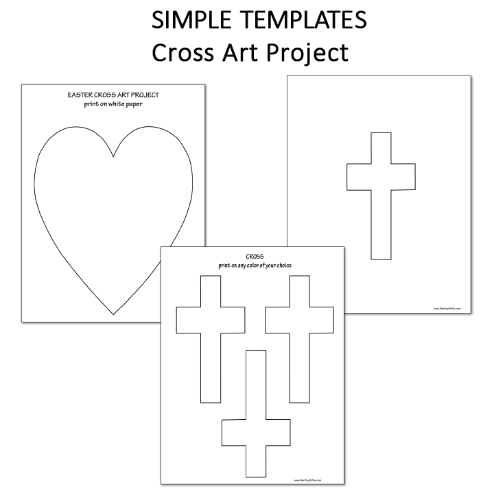 Easter Religious 3-Craft Bundle : He Is Risen and Cross Crafts