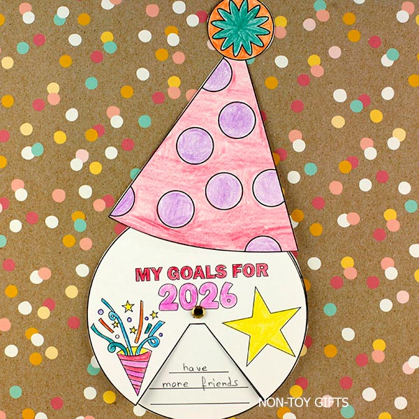 New Year 2026 classroom craft templates and goal-setting worksheets