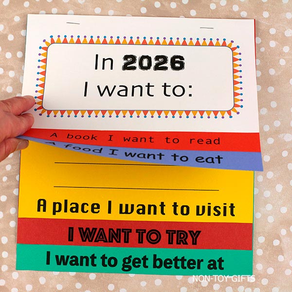 January classroom New Year crafts and worksheets for teachers