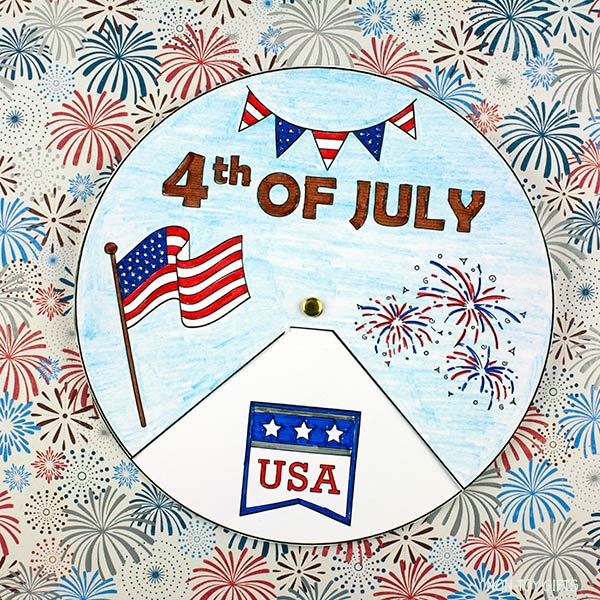 4th of July Craft - Coloring Patriotic Craft