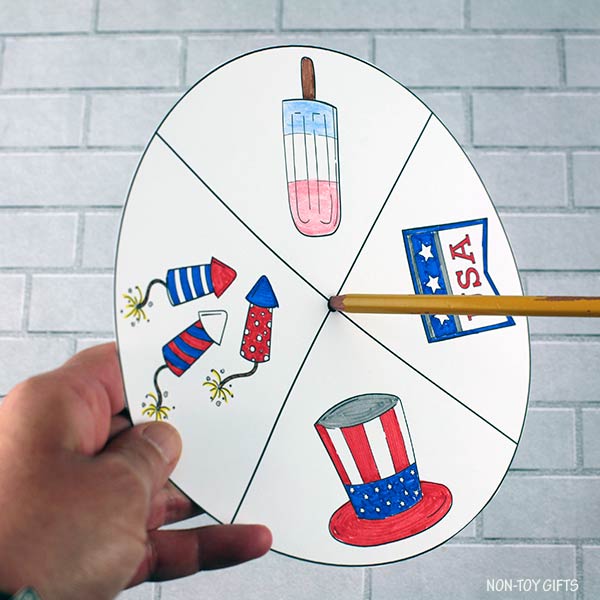 4th of July Craft - Coloring Patriotic Craft