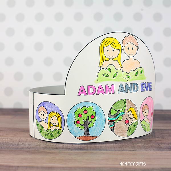 Adam and Eve Headband - Garden of Eden Coloring Crown