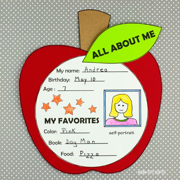 All About Me Apple Banner NonToy Gifts