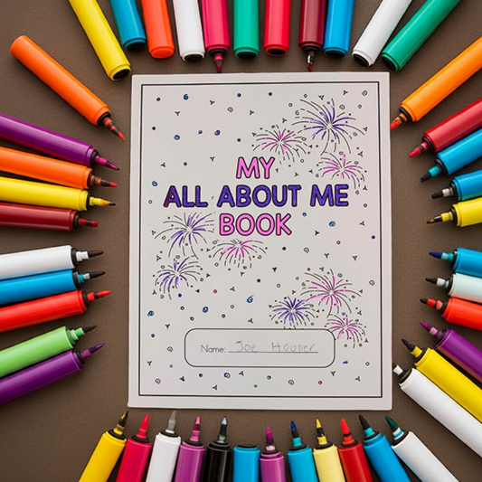 All about me book printable for back to school