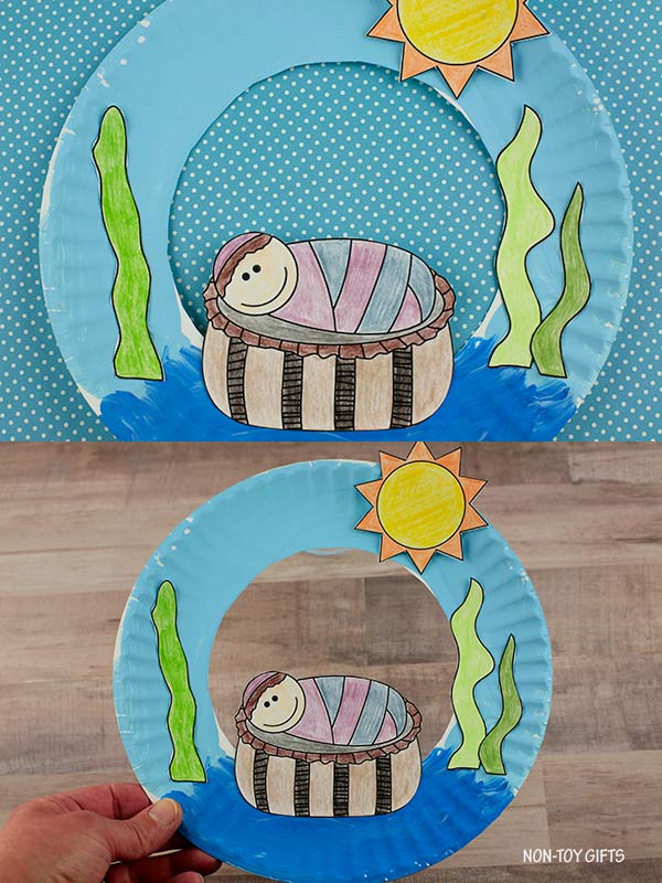 Baby Moses - Paper Plate Wreath Craft