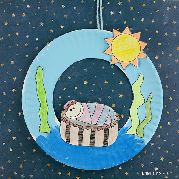 Baby Moses - Paper Plate Wreath Craft