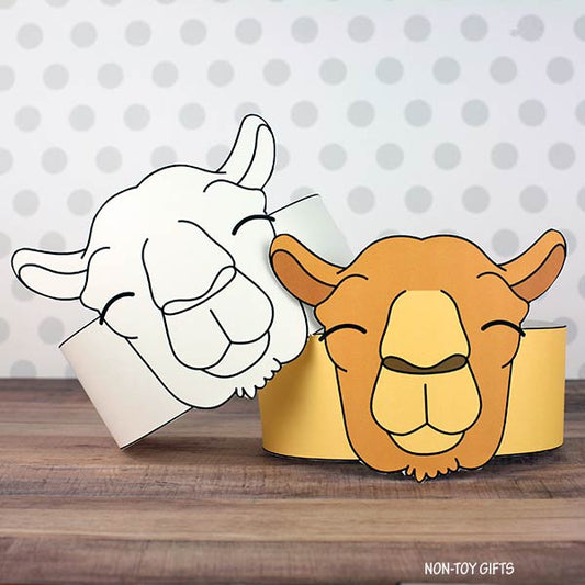 Camel Paper Hat Craft - Desert Animal Coloring Crown