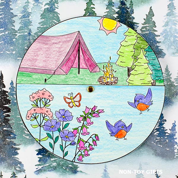 Camping Coloring Craft Printable