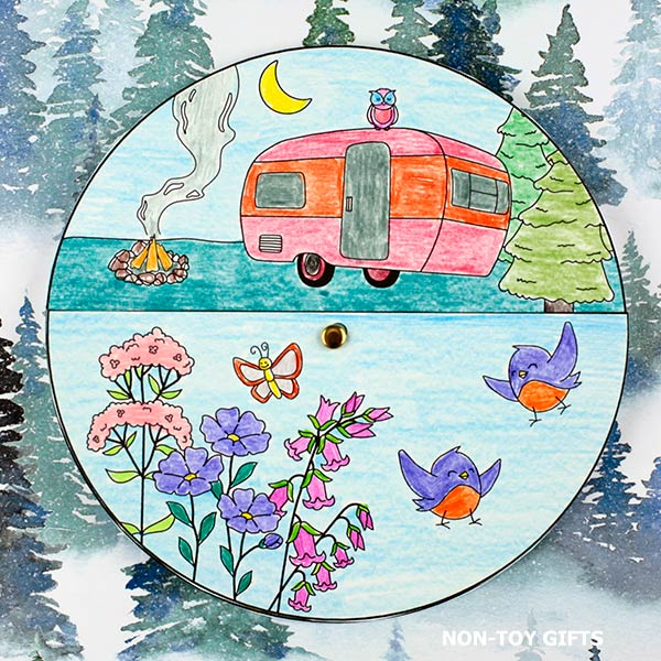 Camping Coloring Craft Printable