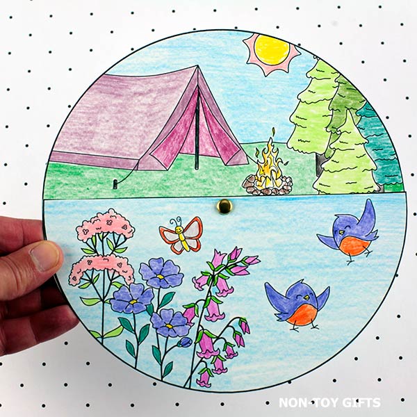 Camping Coloring Craft Printable