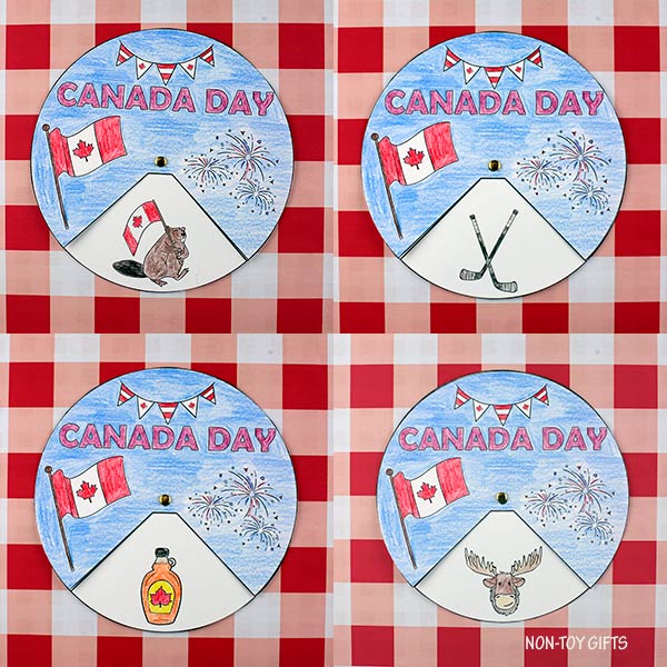 Canada Day Craft - Coloring Wheel