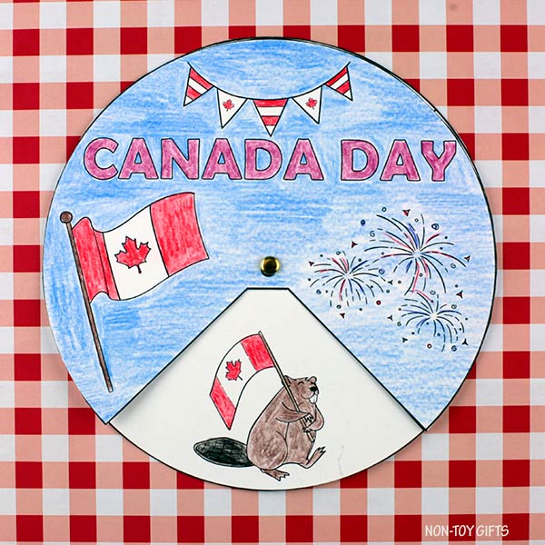 Canada Day Craft - Coloring Wheel