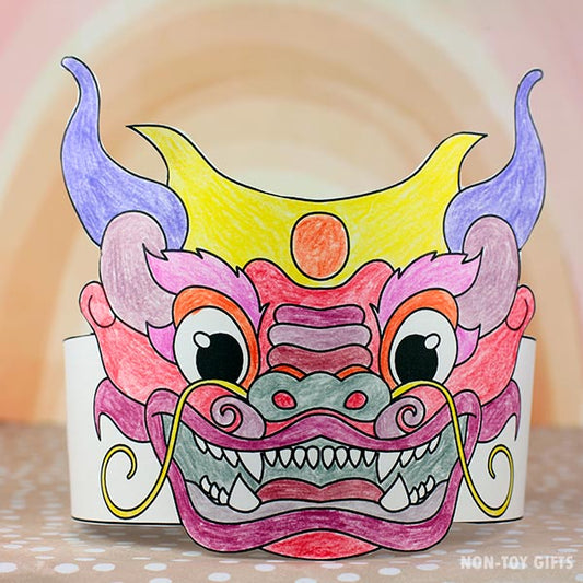 Chinese New Year Dragon Paper Hat for Kids