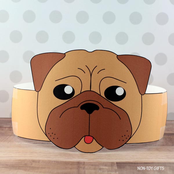 Dog Paper Hat - Farm Animal Headband - Coloring Craft Activity