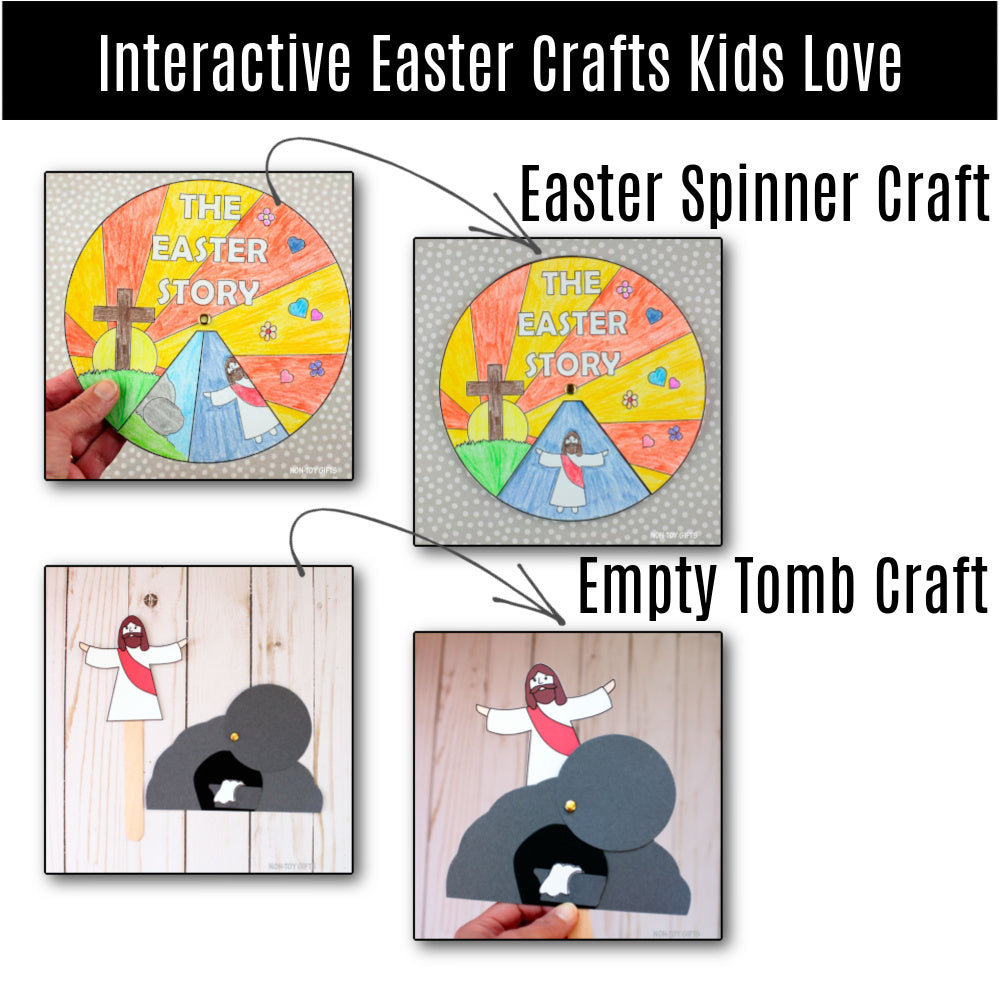 Interactive Easter Crafts For Kids to use at Easter Sunday School