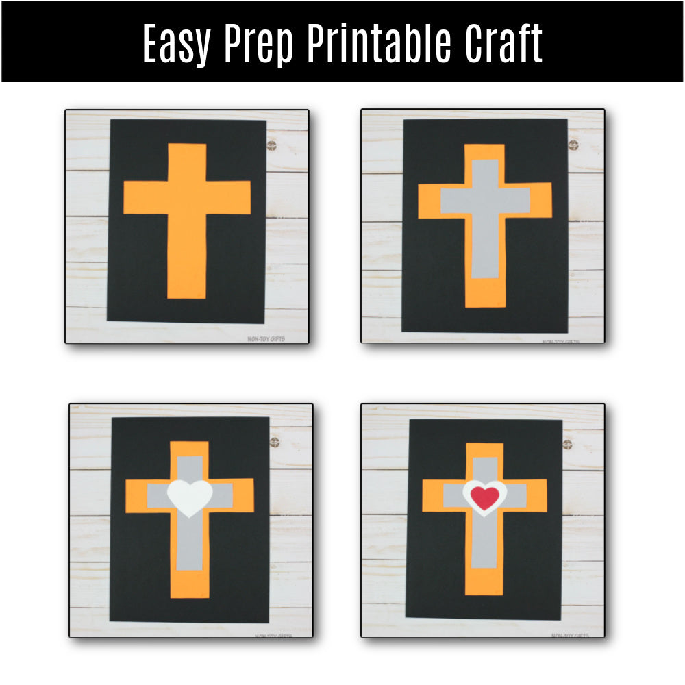 Easter cross craft printable classroom